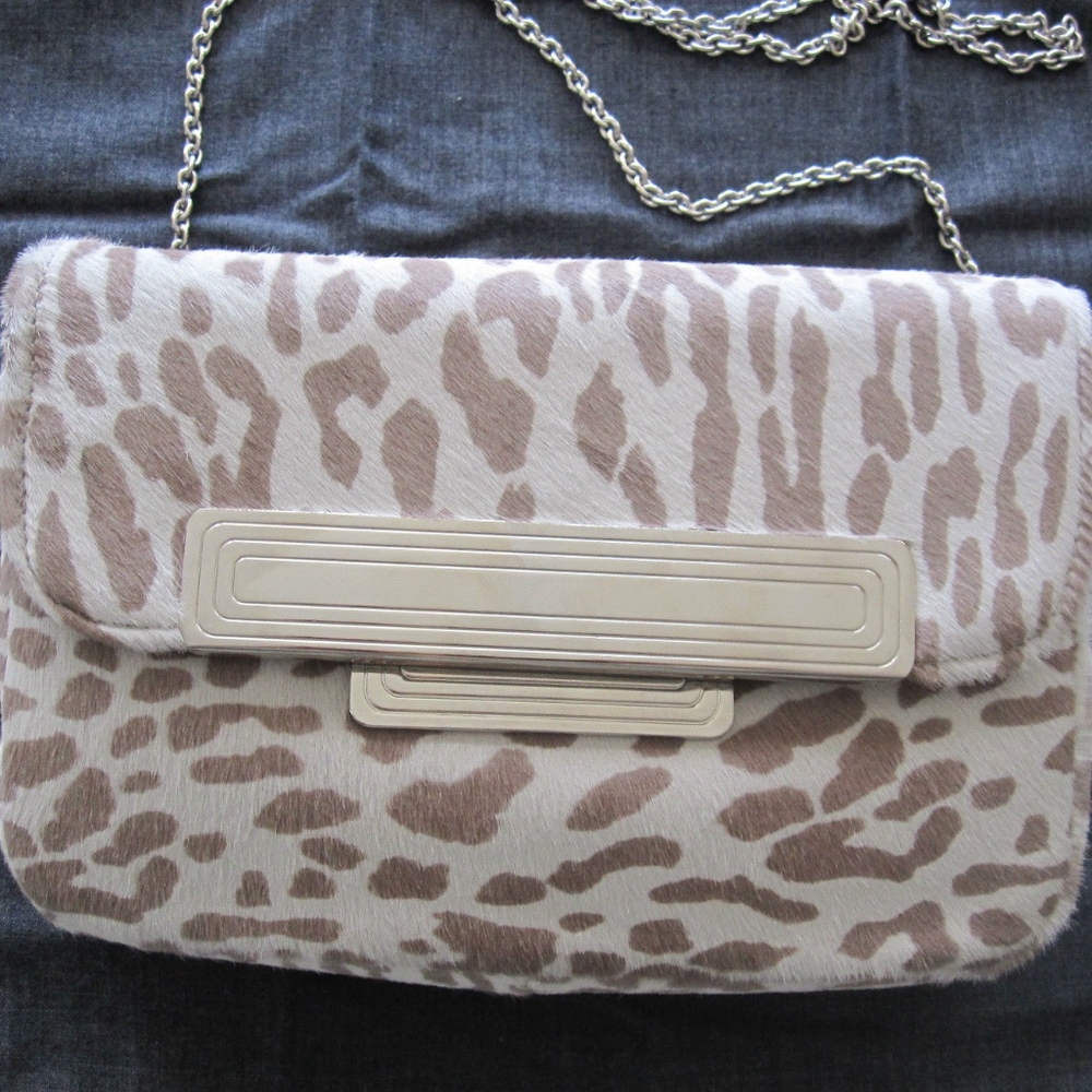 Lauren Merkin Iris leopard calf hair bag